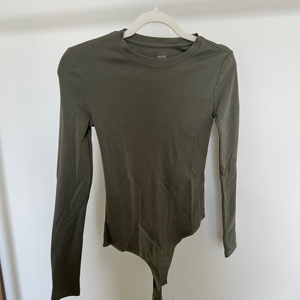nuuds Olive Long Sleeve Bodysuit